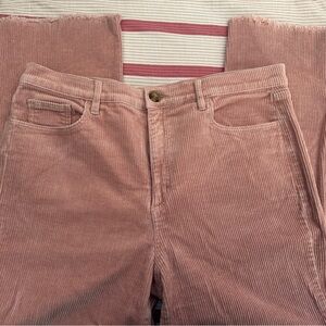 LOFT Women's Pink Corduroy Jeans Sz 12